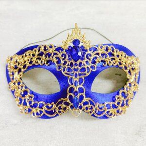 Blue masquerade mask, cosplay mask, Halloween mask, Venetian mask, Prom mask